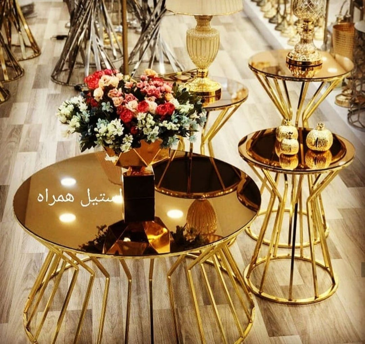 جلومبلی عسلی فلزی مدرن