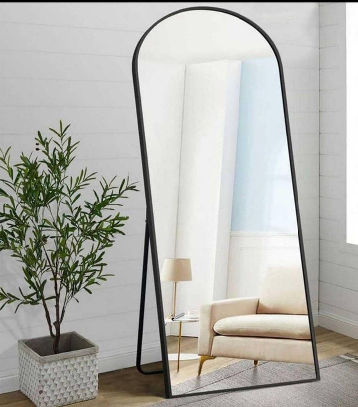 اینه قدی پایه دار فلزی رنگ کوره ای