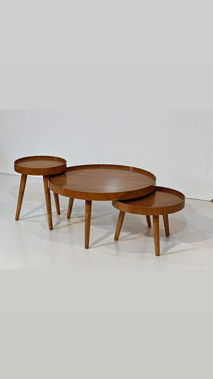 جلومبلی عسلی گرد تمام چوب مدرن دیجی کالا