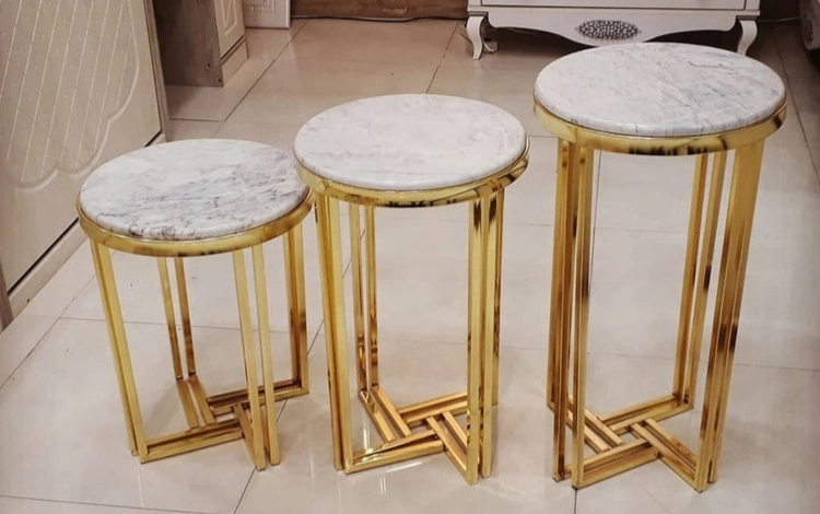 سه عسلی سه سایز فلزی
