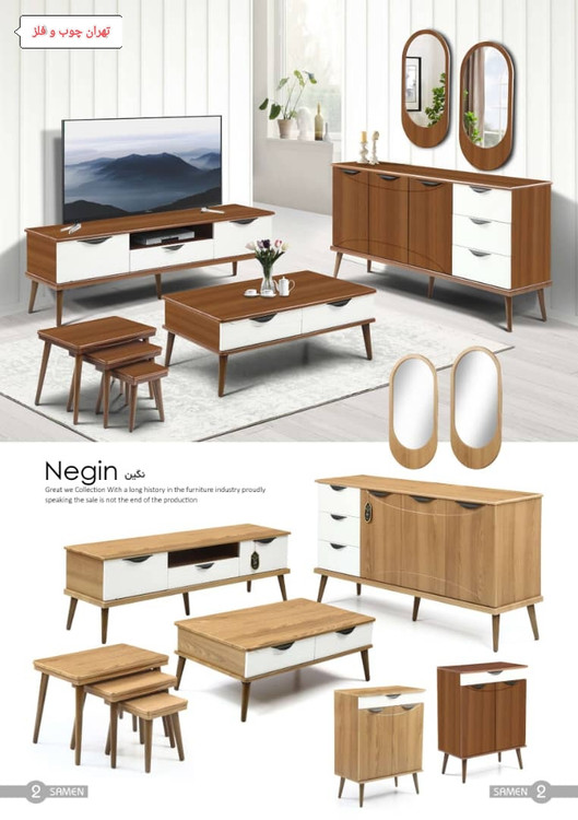 پک کامل سرویس اینه کنسول جلومبلی و عسلی میز تلویزیون جاکفشی جدید