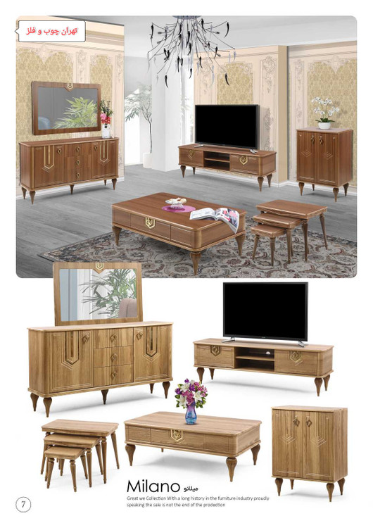 ست کامل سرویس اینه کنسول جلومبلی و عسلی میز تلویزیون جاکفشی مینامال دیجی کالا