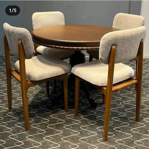 ناهارخوری ۸ نفره گرد چوبی جدید