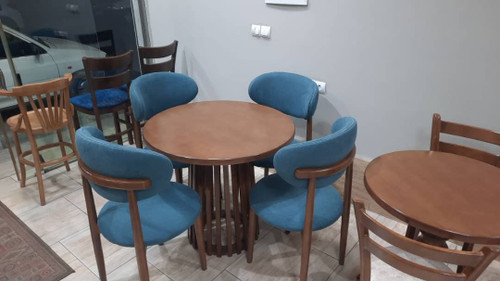 جدیدترین میز ناهارخوری گرد چوب راش