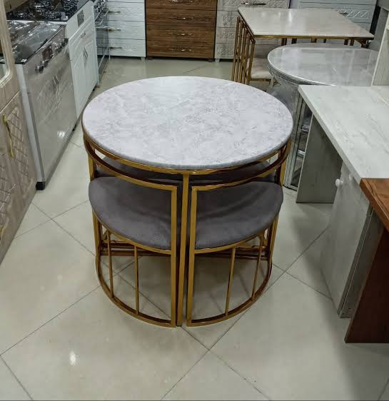 میز و صندلی ناهار خوری گرد کم جا لاکچری