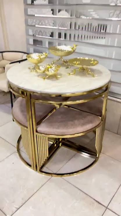 میز صندلی غذاخوری گرد مدرن