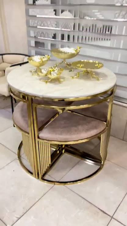 میز صندلی غذاخوری گرد مدرن