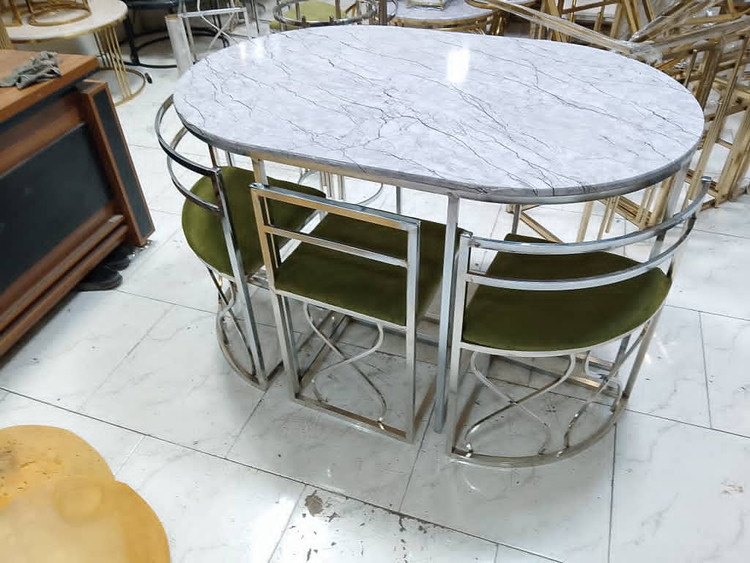 میز ناهارخوری بیضی کم جا جدید