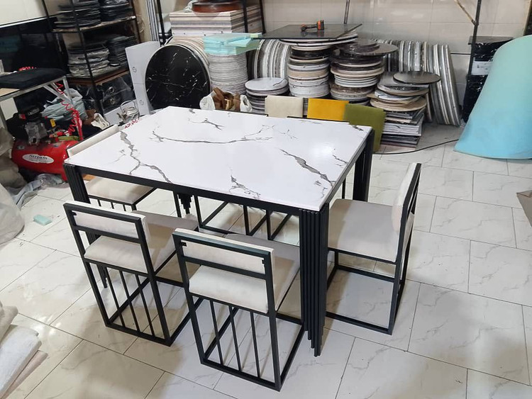 میز ناهارخوری کم جا رنگ کوره ای