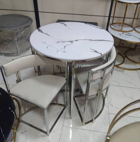 میز ناهارخوری گرد کم جا ۴ نفره جدید مدرن