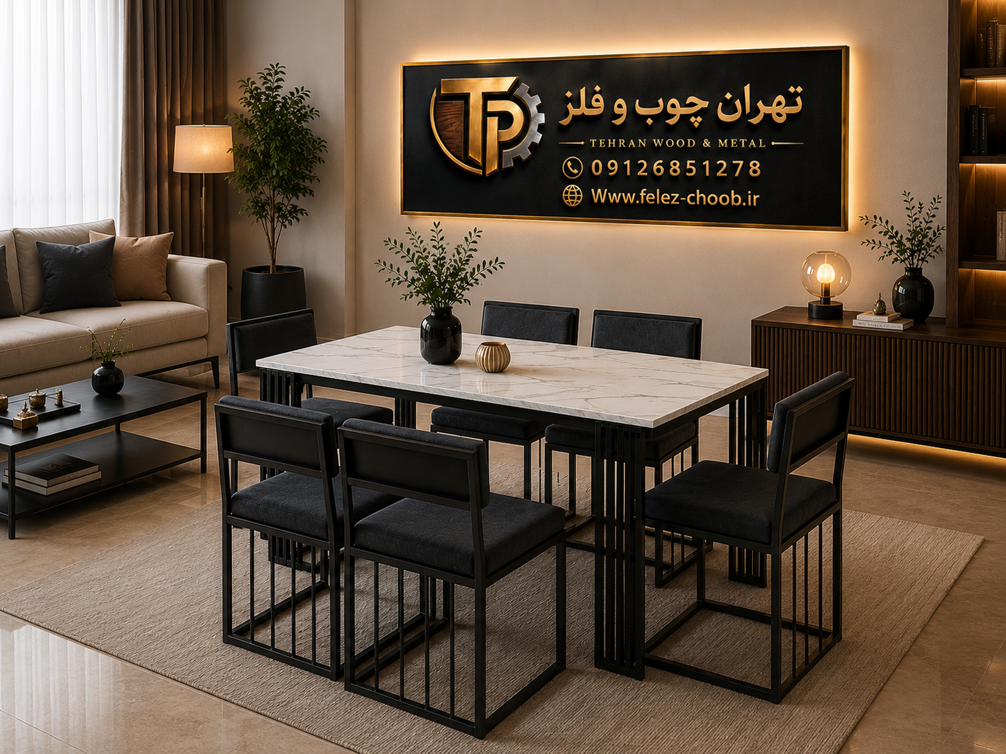 جدیدترین میز غذاخوری فلزی